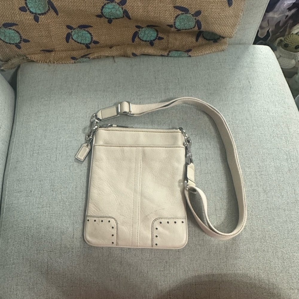 Coach Cream Crossbody Bag with Silver Accents from 2006
